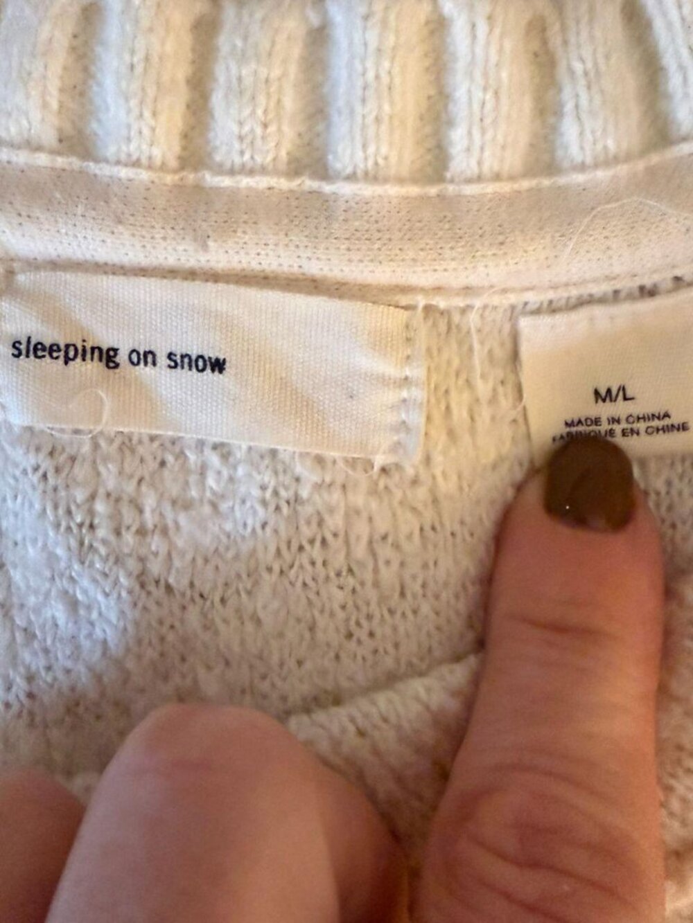 Anthropologie "Sleeping on Snow" Asymmetrical Poncho in M/L - Picture 4 of 5